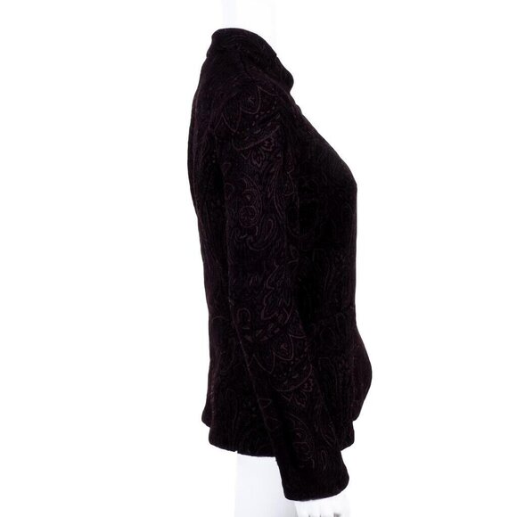 TSD Womens Jacket Small Paisley Purple Plum Two Star Dog - Picture 5 of 10